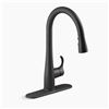 Image 1 : Kohler Pull-Down Kitchen Faucet, Model K-R29824-SD-G, Matte Black Finish