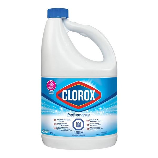 Clorox Performance 3-Pack Bleach, 3×3.57L Bottles
