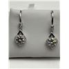 Image 1 : $1350 APPRAISED 2.00 CARAT MOISSANITE DROP EARRINGS