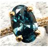 Image 1 : $3000, 10K(1.22g), LAB BLUE DIAMOND (1.1+0.05ct)RING, size 6.5, appraised value $3000