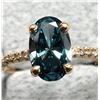 Image 2 : $3000, 10K(1.22g), LAB BLUE DIAMOND (1.1+0.05ct)RING, size 6.5, appraised value $3000