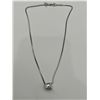 Image 3 : Silver cube solitaire .60 Carat Pendant & Chain Set