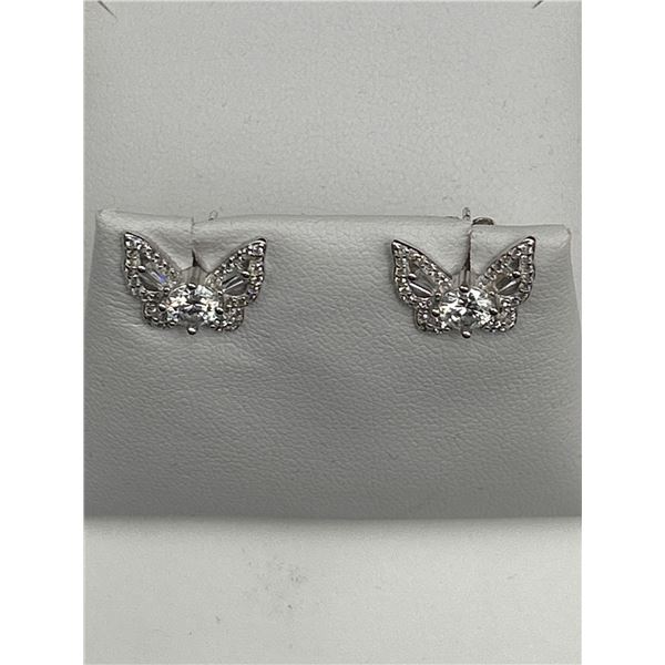 $1200 APPRAISED 2.00 CARAT BUTTERFLY EARRING SET