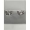 Image 1 : $1200 APPRAISED 2.00 CARAT BUTTERFLY EARRING SET
