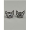 Image 3 : $1200 APPRAISED 2.00 CARAT BUTTERFLY EARRING SET