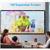 Image 1 : Frocopo 100 inch Projection Screens, Double Sided Washable Outdoor Projection Screen, 16:9 Foldable 