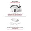 Image 1 : Starfrit Electric Rice Cooker – 6 Cups – Steamer Basket, Measuring Cup & Service S