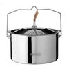 Image 1 : Primus Campfire Pot 3.0L Rugged Stainless Steel with Lid Colander