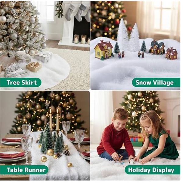 Lot of 6 – Prextex Artificial Snow Blanket 1 Roll With 20 Sq Ft Coverage Each