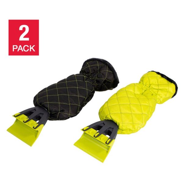 Platinum XL Ice Scraper with Mitts – 2-Pack, 13-Inch Reach