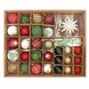 Image 1 : 78-Piece Set of MULTI COLORED Assorted Holiday Ornaments with Snowflake