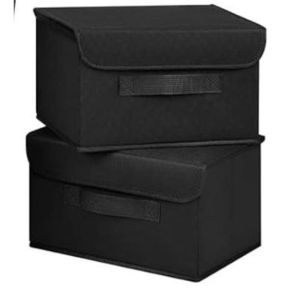 Lot of 6 Assorted Styles And Colors Storage Boxes with Lids  for Bedroom, Closet, Office