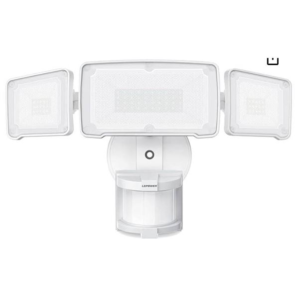 LEPOWER LED Security Lights Motion Sensor Light Outdoor, 38W 4200LM Light, 5500K, IP65 Waterproof, 3