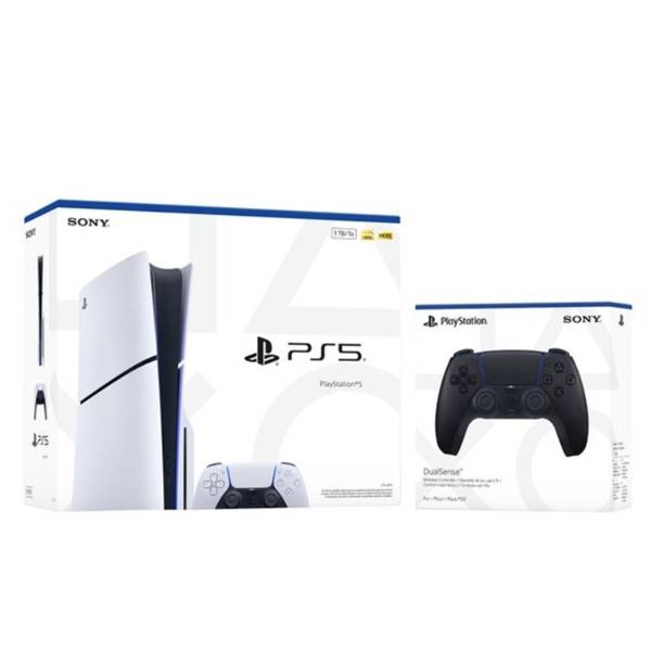 PlayStation 5 Slim Disc Console Bundle with Midnight Black DualSense Wireless Controller