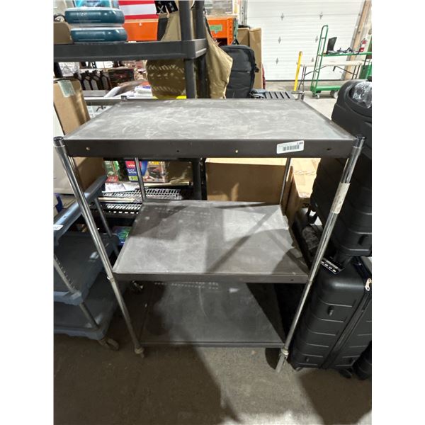 Metal Shelving Unit with Three Adjustable Shelves – Dimensions 30x21x48 Inches