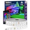 Image 1 : Lot of 2 – Outdoor Waterproof LED Strip Lights for Decoration 100ft