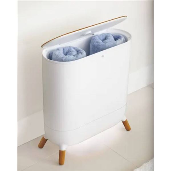 Sharper Image Luxury Towel Warmer with Wood Grain Details