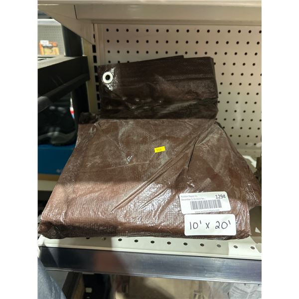 Brown 10′ x 20′ Tarpaulin With Grommets
