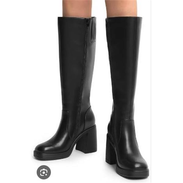 Athlefit Women’s Black Side-Zip Booties Size 11