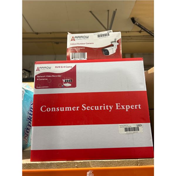 Arrow Connectivity Security components – Network Video Recorder and Indoor/Outdoor Cameras