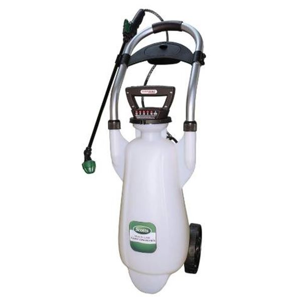 Scotts Battery-Powered Cart Sprayer, 12 Liters (3 Gallons) Capacity, Up to 8 Tank Sprays