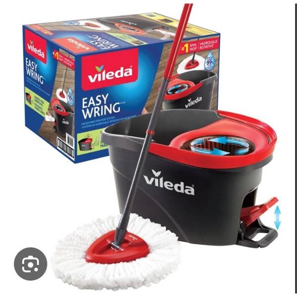 Vileda EasyWring Spin Mop and Bucket System With 2 Extra Refills