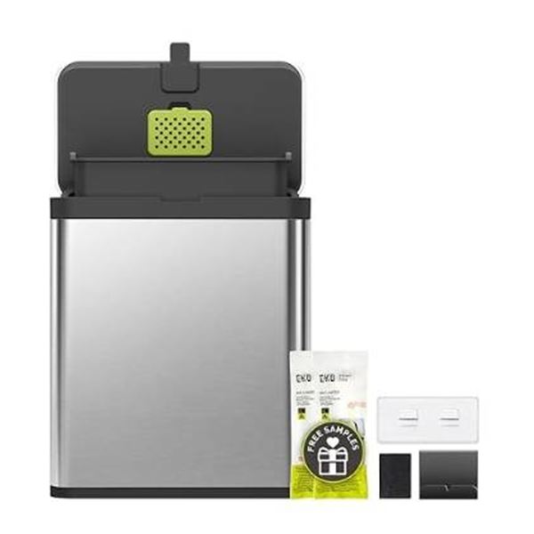 EKO EK9008 7L Puro S Food Waste Caddy, Stainless Steel