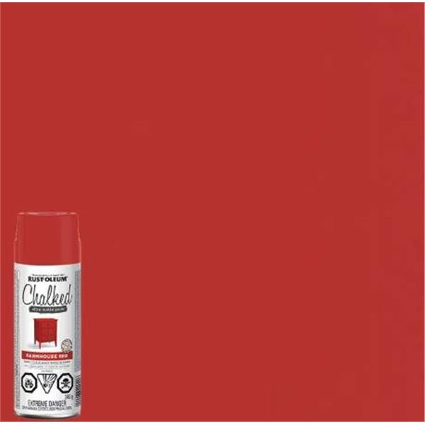 Rust-Oleum Chalked Ultra Matte Spray Paint Farmhouse Red, 6 Aerosols