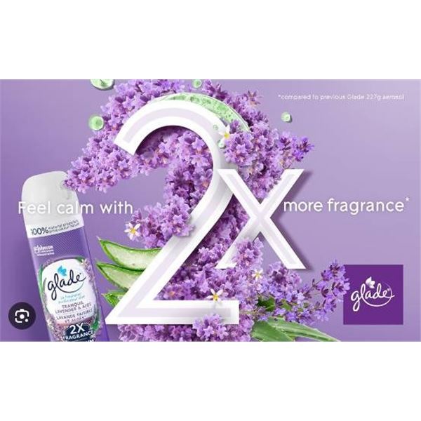 SC Johnson Glade Tranquil Lavender & Aloe Air Freshener 235g (12 Cans)