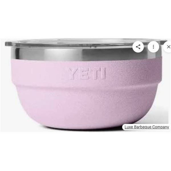 YETI Rambler Bowl with Lid, 1 Quart, Cherry Blossom