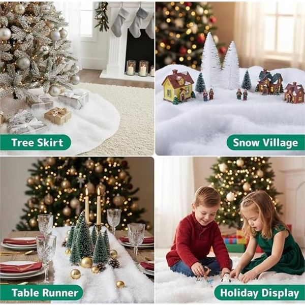 Lot of 6 – Prextex Artificial Snow Blanket 1 Roll With 20 Sq Ft Coverage Each