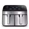Image 1 : Gourmia Dual-Basket Stainless Steel Air Fryer