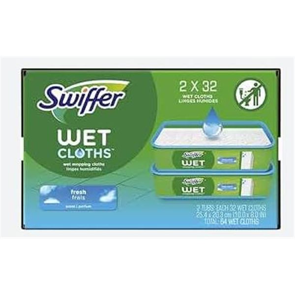 Swiffer Wet Cloths Refills with Fresh Scent – 64 Count
