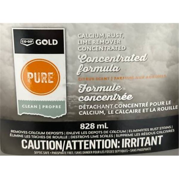 Gold Calcium, Rust, Lime Remover Concentrate Formula, 828 ml (12 Units, Canada)