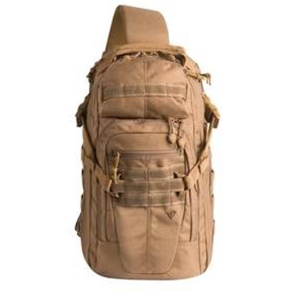 First Tactical Crosshatch Sling Pack in Coyote, Model No. 180011