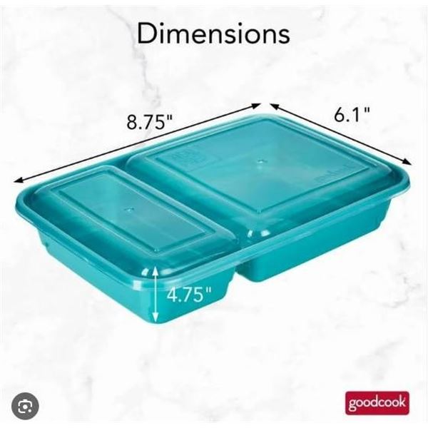 Goodcook Meal Prep 2x 20-Piece Food Container Set With Lid