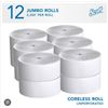 Image 1 : Scott 07006 Coreless Jumbo Roll Bathroom Tissue, 2-Ply, 12-Pack