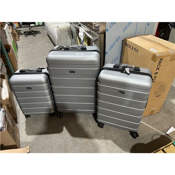 Pack & Fly 3-Piece Suitcase Set – Silver Edition, PO No: 003012