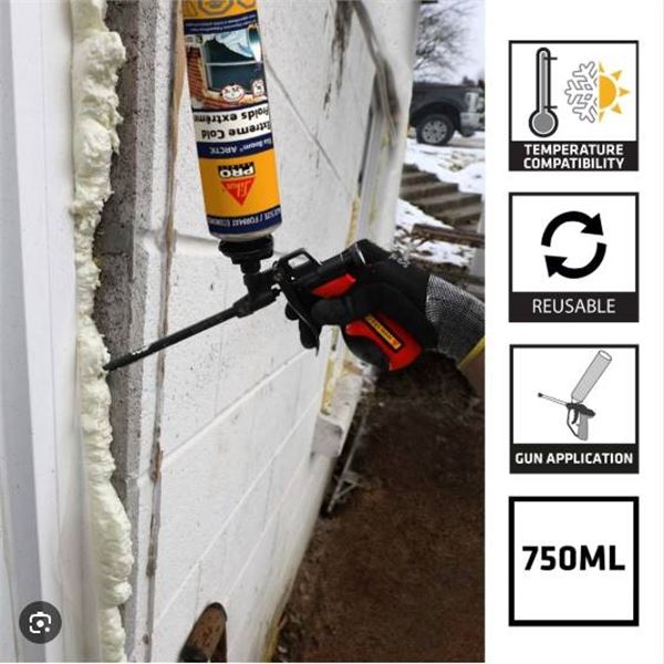 Sika Boom AS Polyurethane Foam Sealant for Doors and Windows, Lot of 4