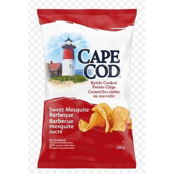 Cape Cod Sweet Mesquite Barbeque 12-Pack (220g Each) Snack Chips