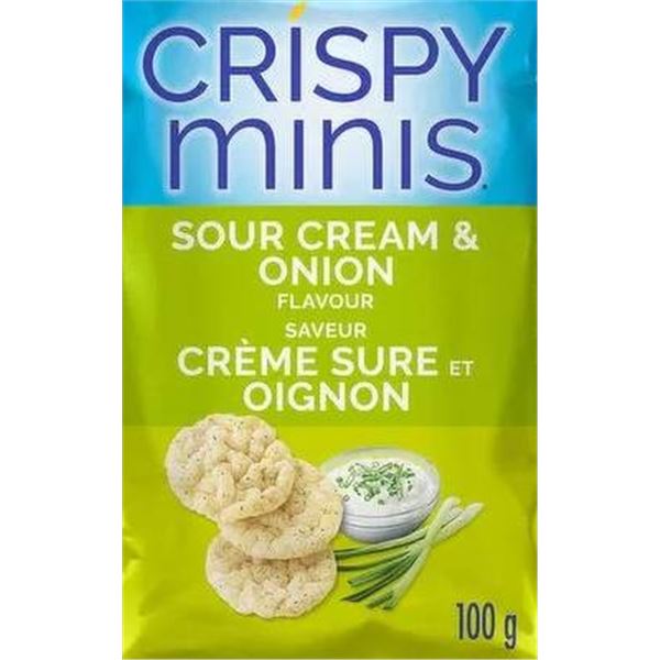 Quaker Crispy Minis Sour Cream & Onion Flavor (12 x 100g)