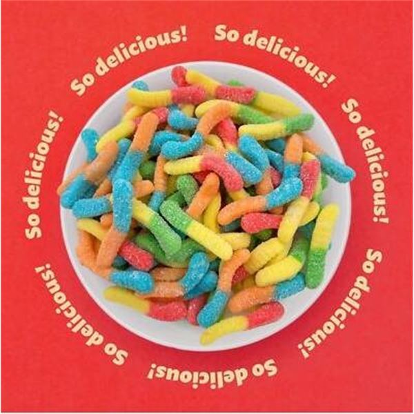 K Brand Sour Worms Candy 170g Bags (12-Pack)