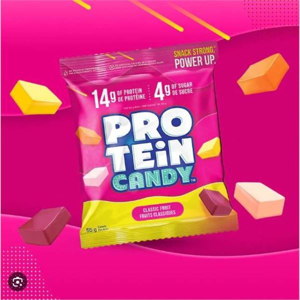 Protein Candy 12 x 55 g Packs With 14 g Protein Per Pack