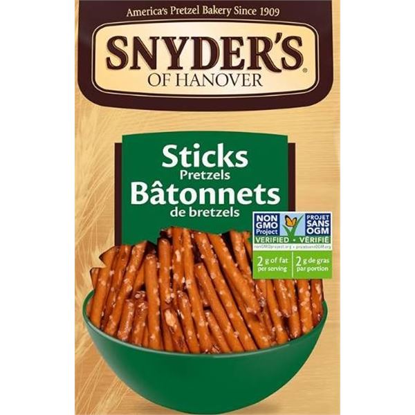 Snyder’s of Hanover Sticks Pretzels 240g, 19 Bags Lot