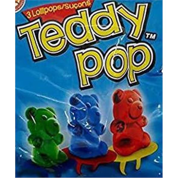 Teddy Pop 30 Lollipops Assorted 450g