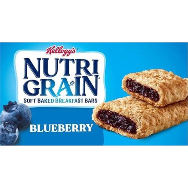 3 Kellogg’s Nutri-Grain Blueberry Bars, 16 Bars Each
