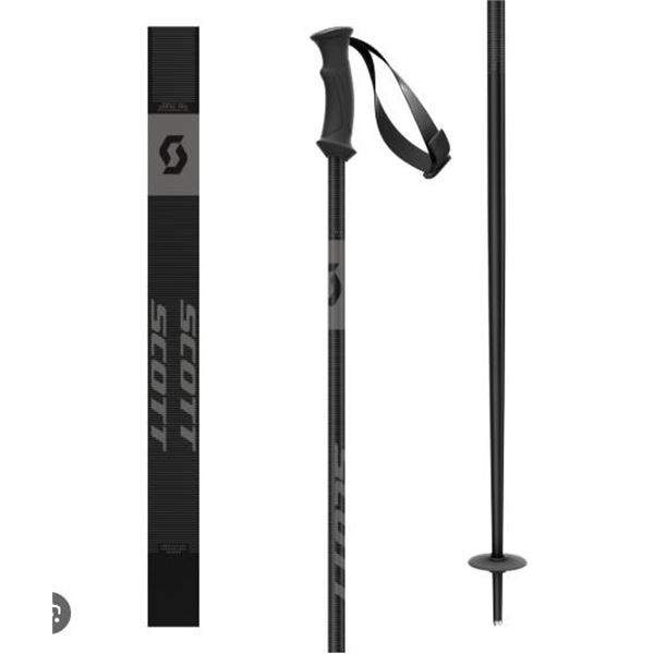 Scott Big Black Ski Poles with Straps and Tips