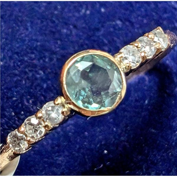 $1500, 10K(1.31g), RARE COLOR CHANGE ALEXANRITE (0.35ct), DIA (0.07ct)RING, size 6, appraised value 