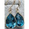 Image 1 : $730, 10K(1g), BLUE TOPAZ (4.1ct)EARRING, appraised value $730