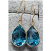 Image 3 : $730, 10K(1g), BLUE TOPAZ (4.1ct)EARRING, appraised value $730